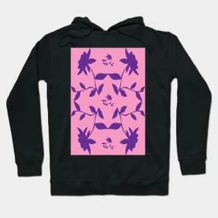 Flower Time Rose in Pink and Purple Hoodie